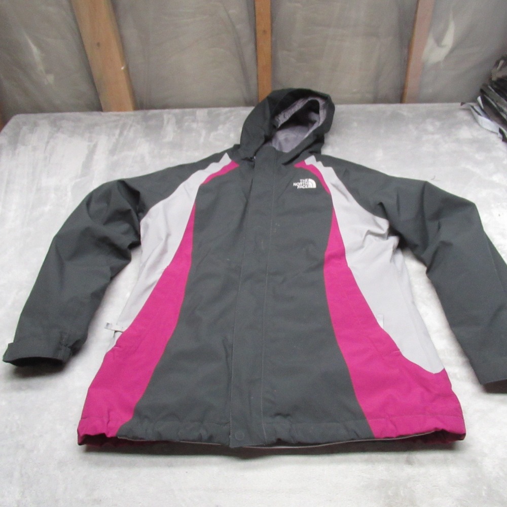 North Face Jacket Girls XL Grey Winter Ski Snow Waterproof Removable Liner 3in1